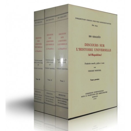 Discours sur l’histoire universelle (al-Muqaddima) 3 Tomes Ibn khaldun