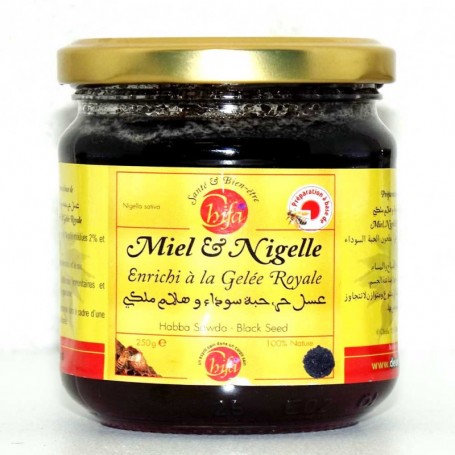 Miel & Nigelle enrichi à la Gelée royale 250g– Chifa- خلطة العسل الحر الحبة السوداء و الهلام الملكي 250 غرام - الشفا